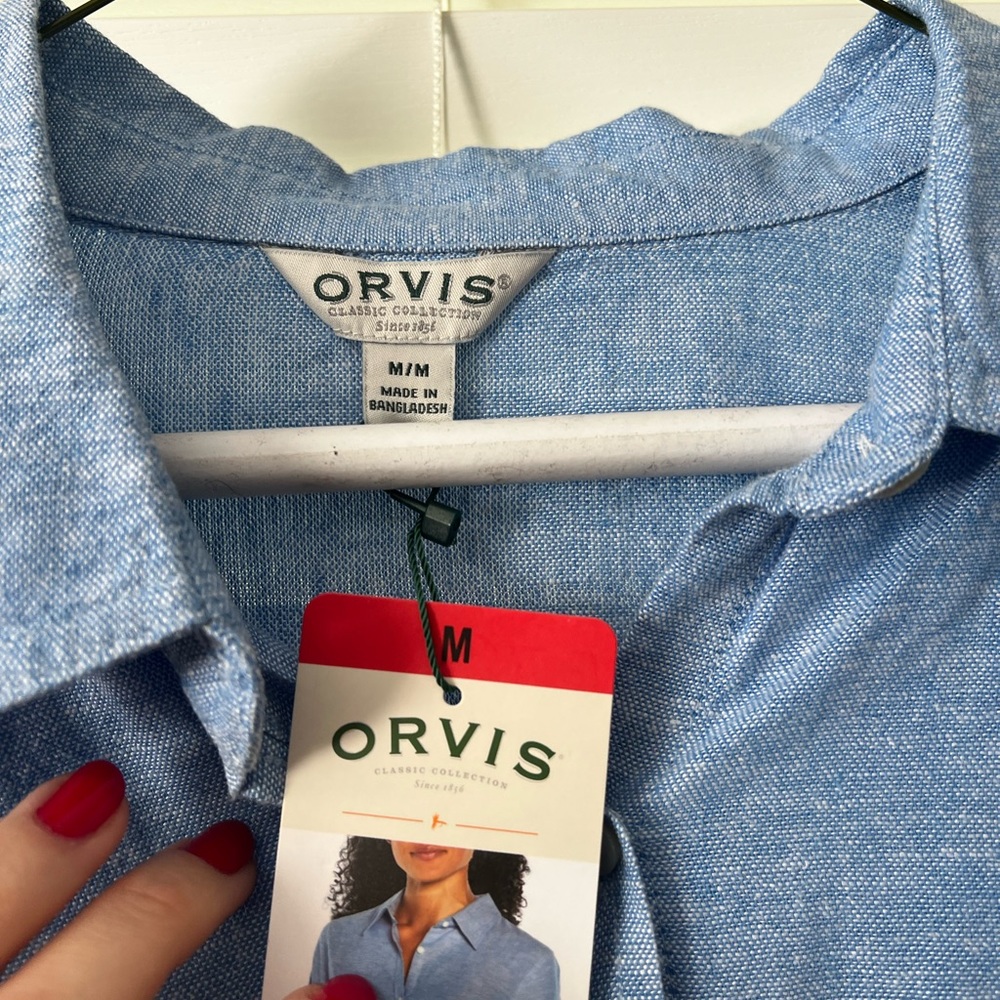 Linen button down Orvis shirt
